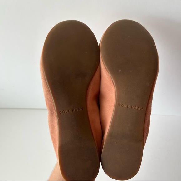 Cole Haan Elbridge Pink Ballet Suede Slip On Flats Cap Toe W13159 8B - Picture 13 of 15